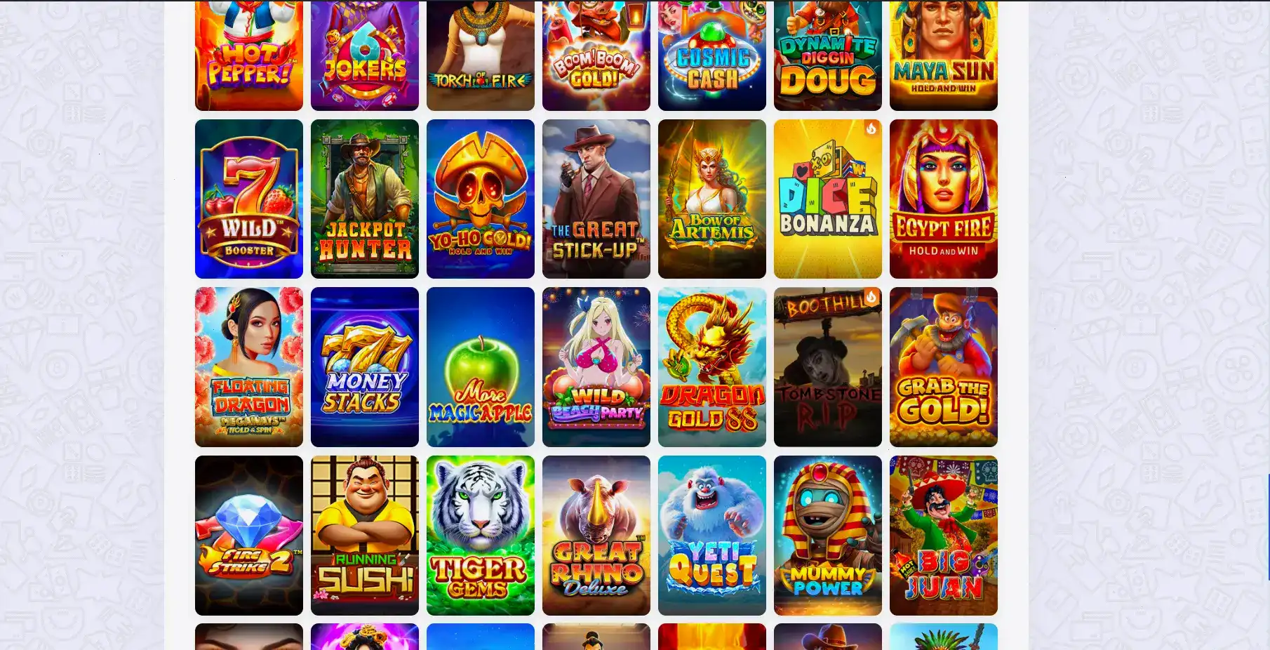 Интерфейс игровых автоматов Gizbo Casino на экране компьютера